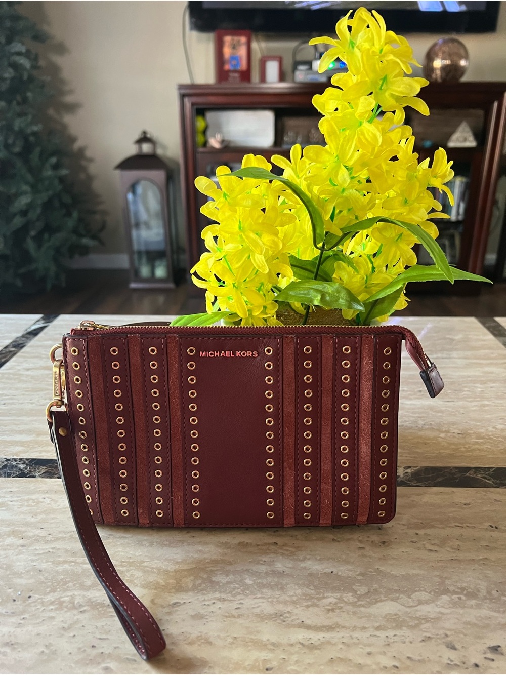 Michael Kors Brooklyn Grommet Wristlet